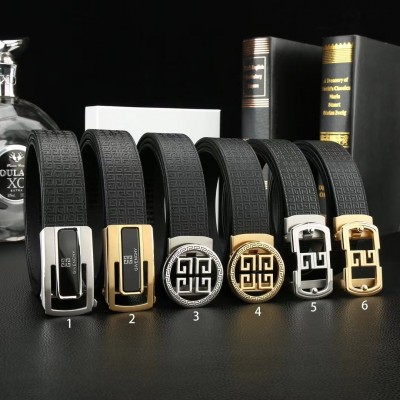 3.5cm width Givenchy stainless steel automatic buckle genuine leather belt