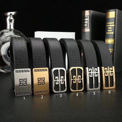 3.5cm width Givenchy stainless steel automatic buckle genuine leather belt