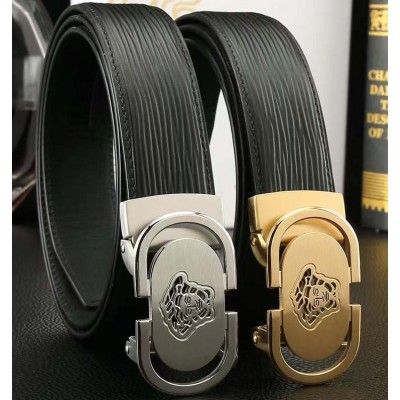 3.5cm width VERSACE stainless steel automatic buckle genuine leather belt