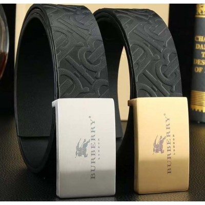 3.5cm width Burberry stainless steel automatic buckle genuine leather belt