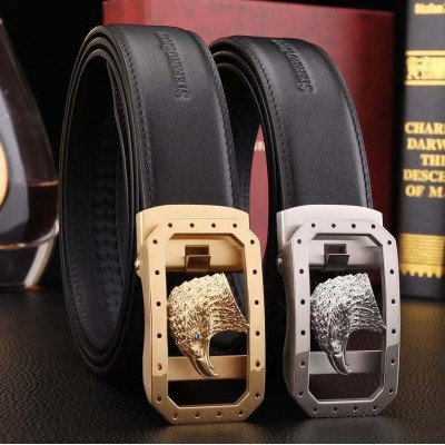 3.5cm width Stefano Ricci stainless steel automatic buckle genuine leather belt