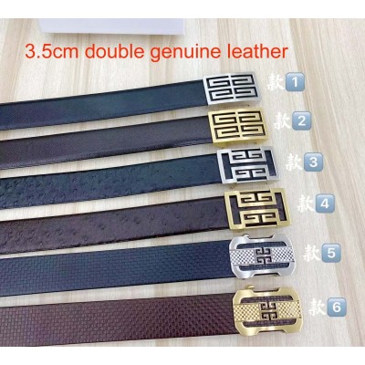 3.5cm width Givenchy stainless steel automatic buckle genuine leather belt