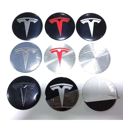 Tesla wheel cap aluminium 56mm with glue