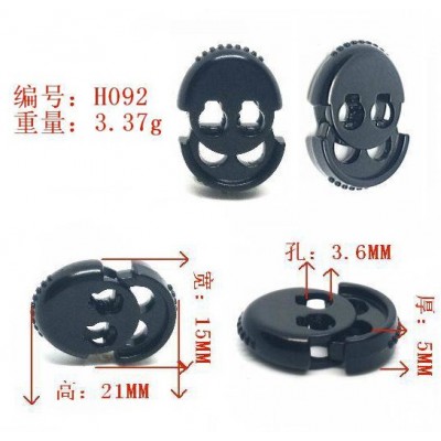 spring stopper H092 15mm pig nose 2 holes