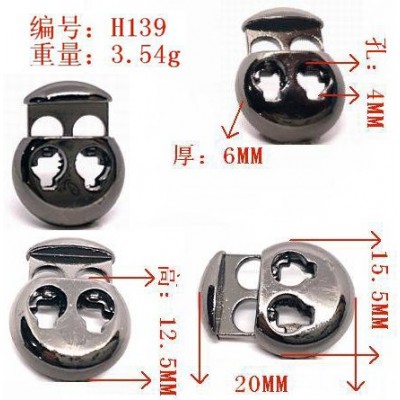 spring stopper H139 15.5mm pig nose 2 holes