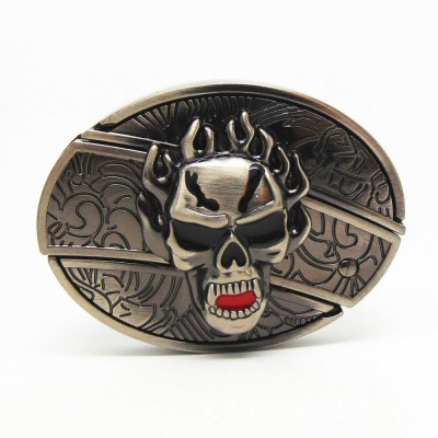 red mouth skull head knife belt buckles