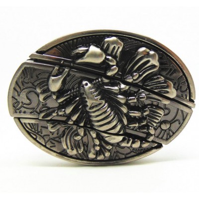 crab skull head knife belt buckles