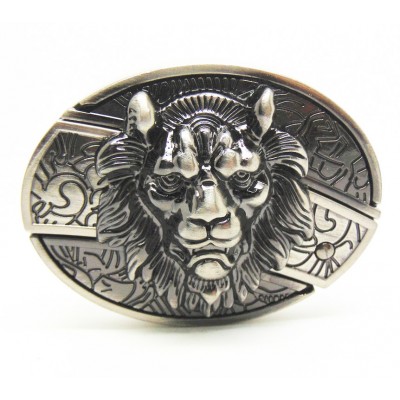 sad lion knife belt buckles