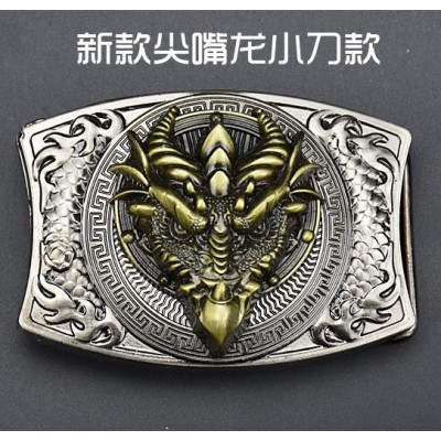 new style tip mouth dragon knife belt buckles