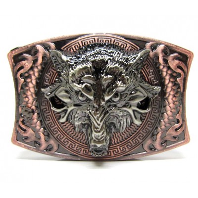 new style wolf head knife belt buckles