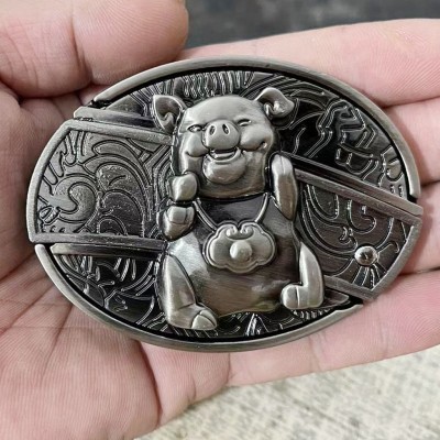 old style pig knife belt buckles