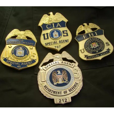 solid brass metal badge