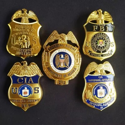 solid brass metal badge
